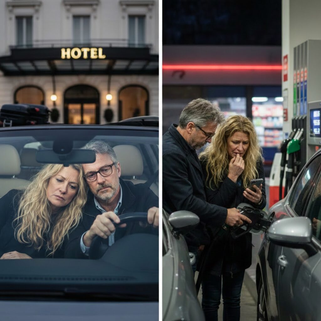 Couple fatigué par les allers-retours et week-ends bloqués pour visiter des biens immobiliers à distance.