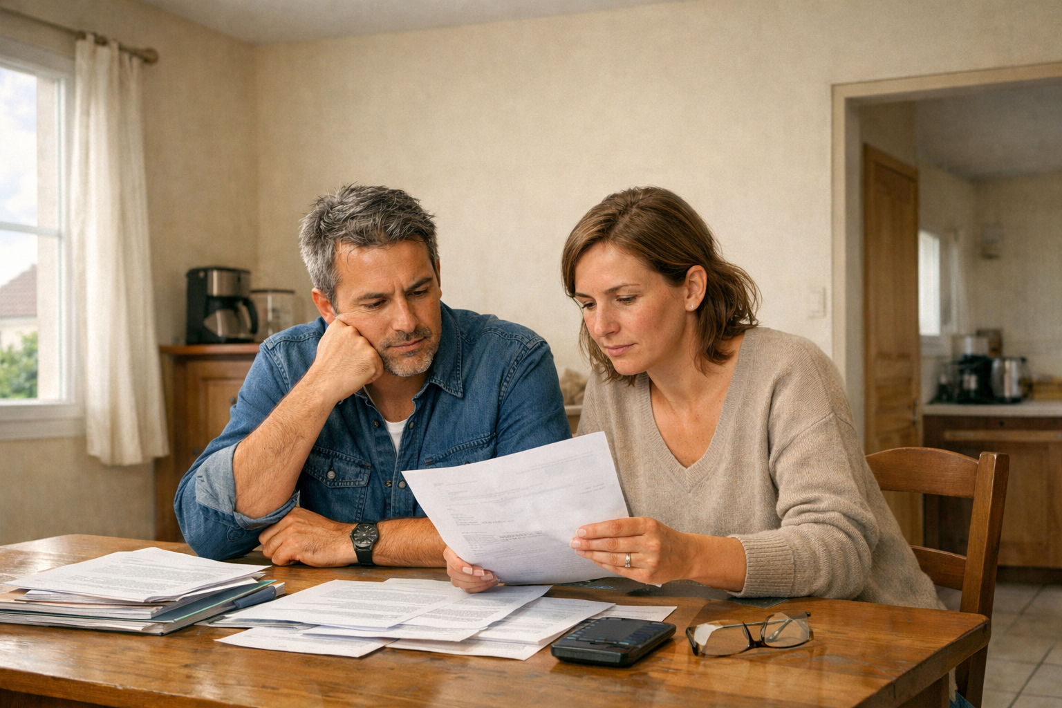 Vendeurs analysant le marché immobilier à La Roche-sur-Yon en 2026, scène de réflexion sur la vente