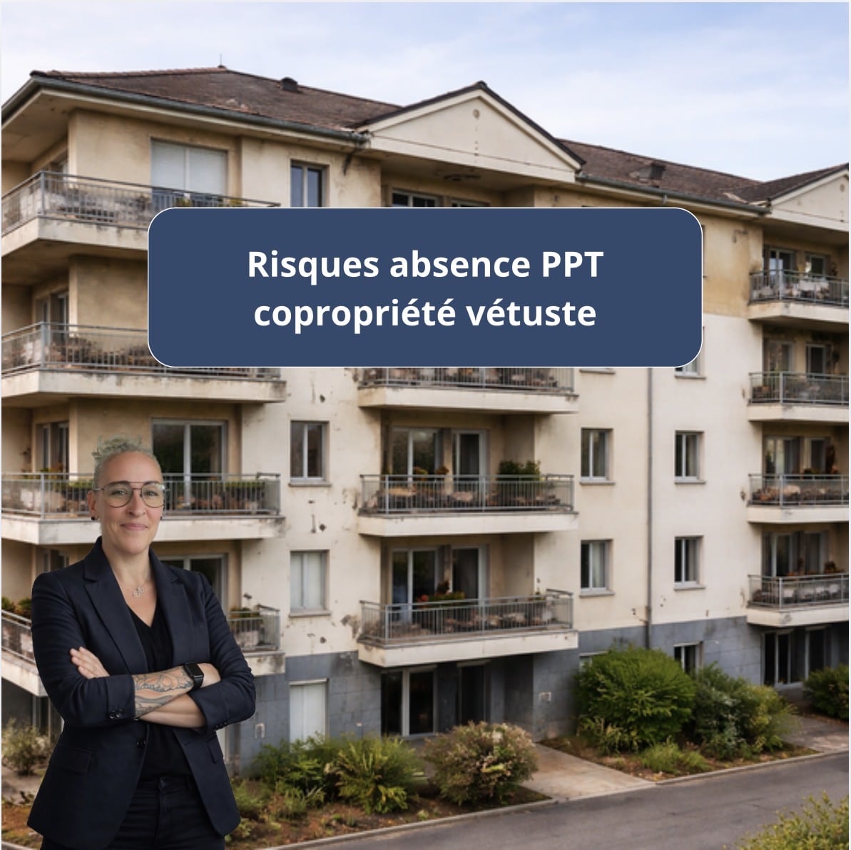 Immeuble en copropriété vétuste sans Plan Pluriannuel de Travaux PPT présentant des risques pour les copropriétaires
