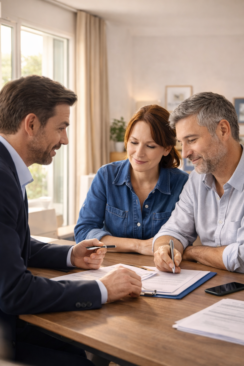 Acheteur immobilier à La Roche-sur-Yon consultant son dossier de financement et crédit immobilier en 2026
