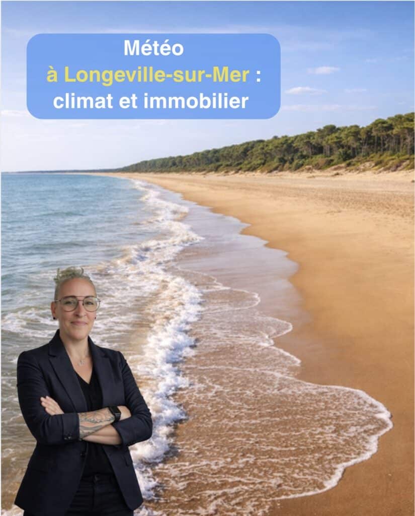 Plage de Longeville-sur-Mer (85560) par beau temps — Côte de Lumière Vendée Sud ensoleillement