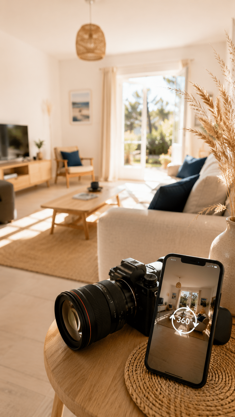 Photos professionnelles et visite virtuelle 360° pour vendre à Longeville-sur-Mer — intérieur maison vendéenne